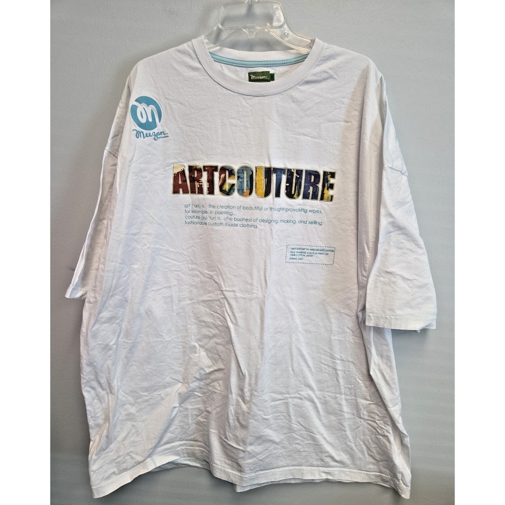 VTG Meezan Artcouture 5XL T-Shirt Graphic Mercerized Cotton Hip Hop Y2K Oversize